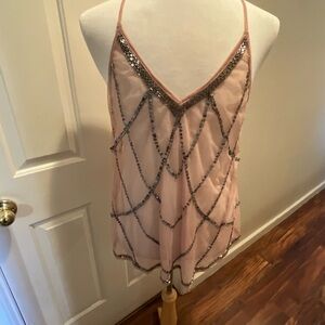 Womens Daytrip XL Teddy Babydoll Lace Sheer Tank Top NWT.